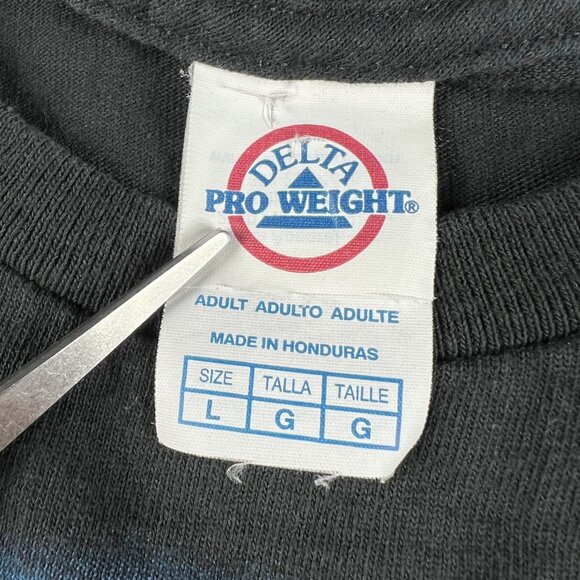 Y2K Skull Skeleton Lighting Rock Reaper Shirt Fits Medium Black Faded Tee Tag L - Picture 5 of 11